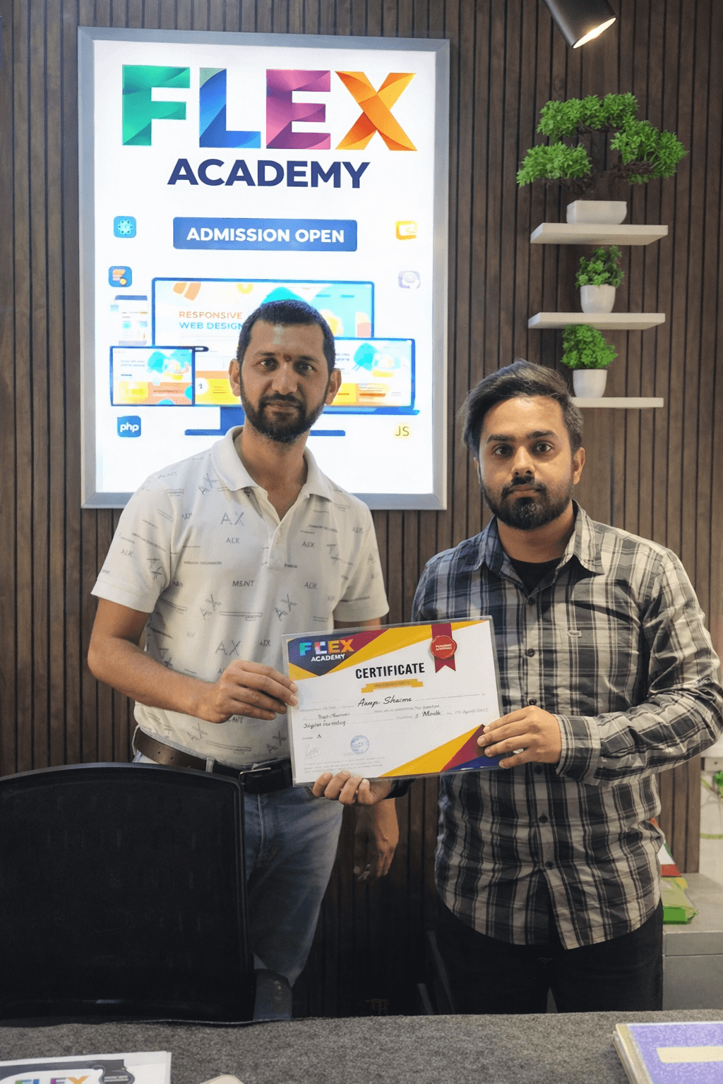 Flex Academy student placement certificate 11