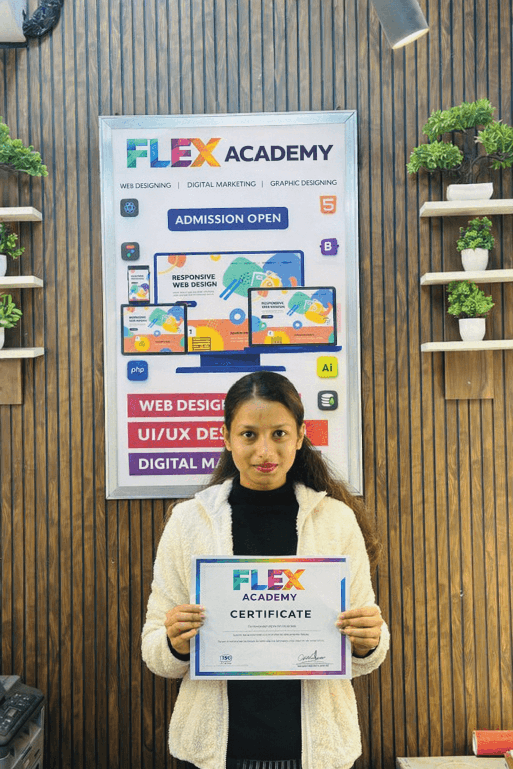 Flex Academy student placement certificate 4