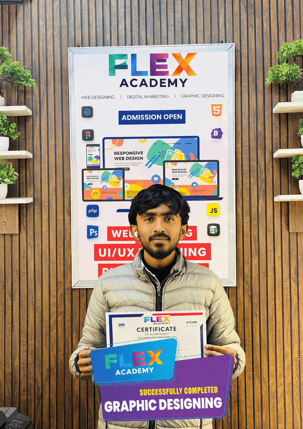 Flex Academy student placement certificate 6